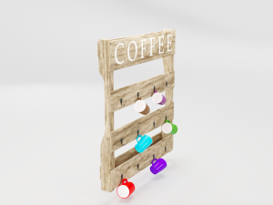 wooden cup holder Modèle 3D
