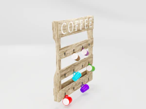wooden cup holder 3D Model
