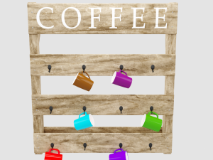 wooden cup holder Modèle 3D