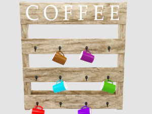 wooden cup holder 3D Model