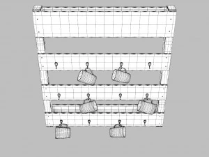 wooden cup holder 3D Model