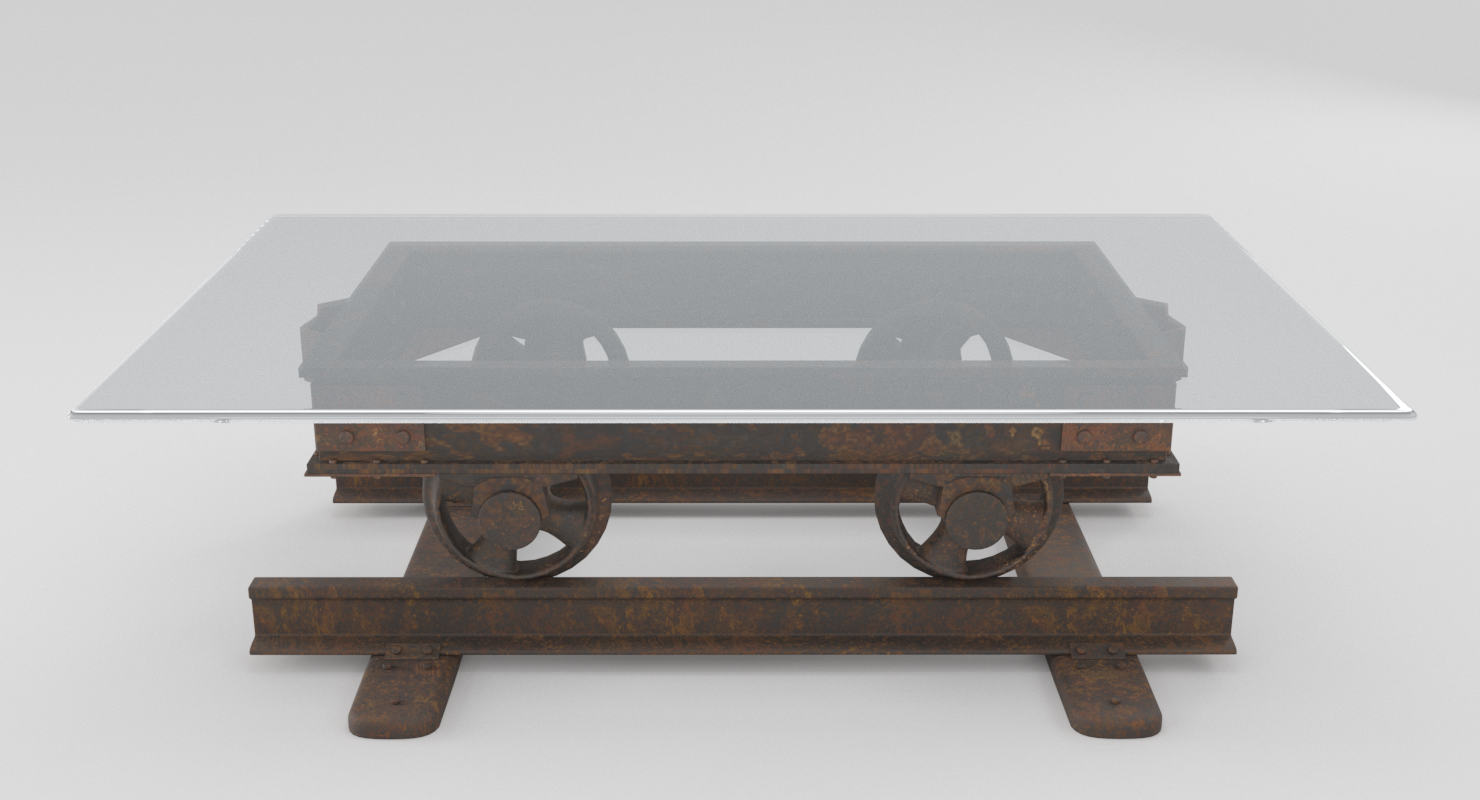 Railroad Cart Coffee Table 3d Model In Table 3dexport