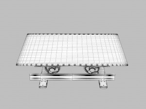 railroad cart coffee table Modello 3D