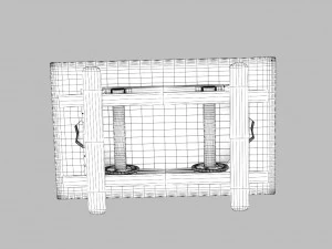 railroad cart coffee table 3D Model