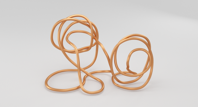 copper wire sculpture Modello 3D .c4d .max .obj .3ds .fbx .stl .blend 