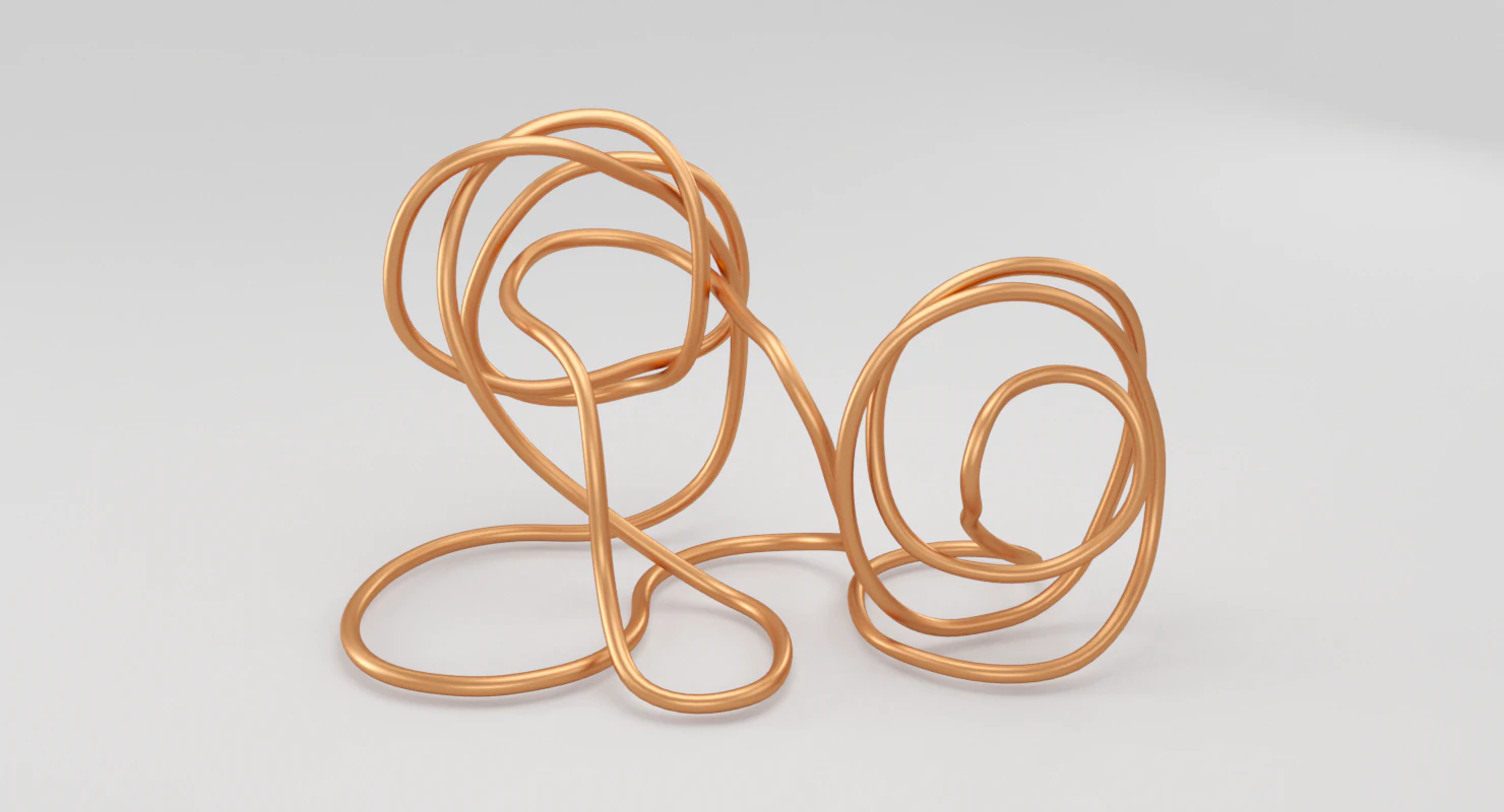 copper wire sculpture 3D Model .c4d .max .obj .3ds .fbx .stl .blend