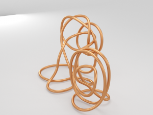 copper wire sculpture Modello 3D