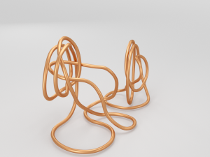 copper wire sculpture Modello 3D