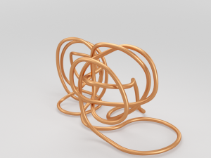 copper wire sculpture Modello 3D