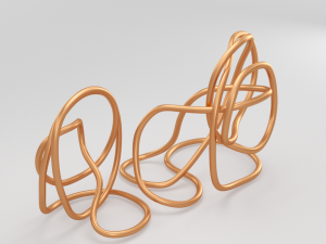 copper wire sculpture Modello 3D