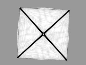 hexagon wood ottoman-chair 3D Model