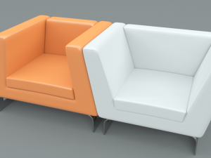 modern lounge chair set 3D Model