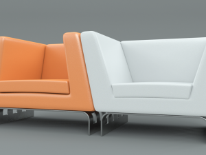 modern lounge chair set 3D Model