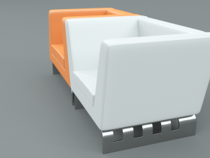 modern lounge chair set 3D Model