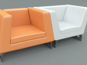 modern lounge chair set 3D Model