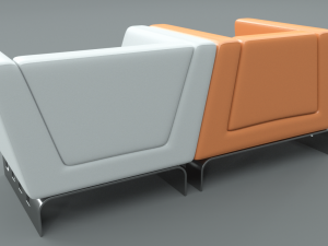 modern lounge chair set 3D Model