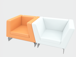 modern lounge chair set 3D Model