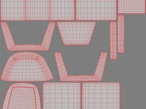 modern lounge chair set 3D Model