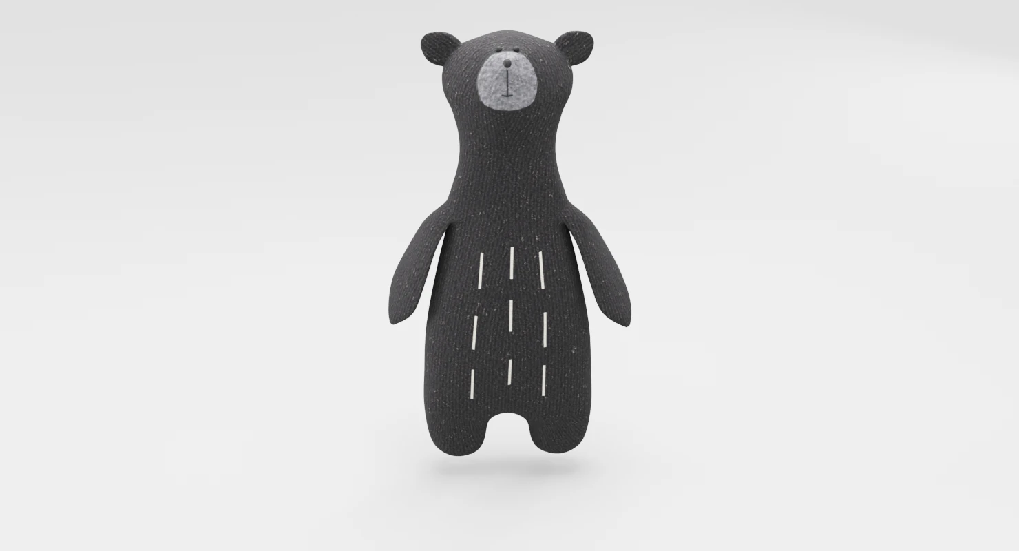 plush teddy bear toy 3D Model .c4d .max .obj .3ds .fbx .stl .blend 