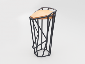 modern minimalistic octa stool Modèle 3D