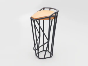 moderne minimalistische octa-kruk 3D Model