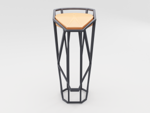 modern minimalistic octa stool 3D Model