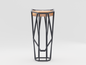 modern minimalistic octa stool 3D Model