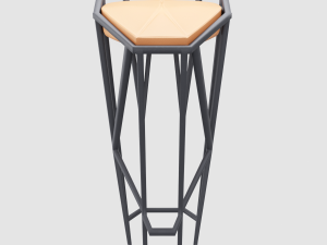 modern minimalistic octa stool 3D Model