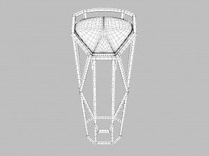 modern minimalistic octa stool 3D Model