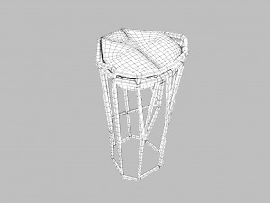 modern minimalistic octa stool 3D Model