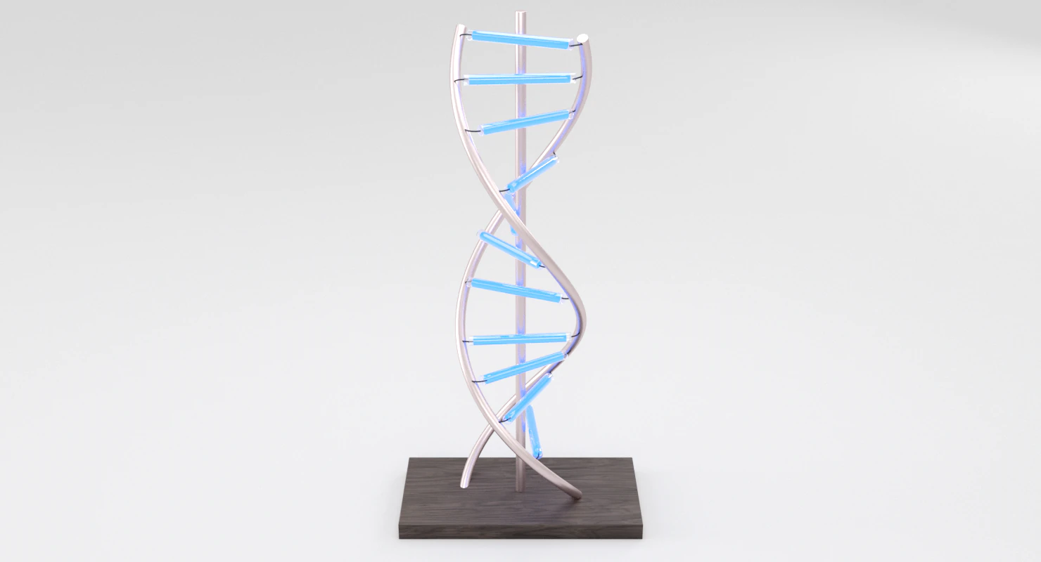 lâmpada led de DNA Modelo 3D .c4d .max .obj .3ds .fbx .stl .blend