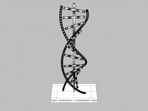 l&acirc;mpada led de DNA Modelo 3D