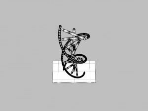 l&acirc;mpada led de DNA Modelo 3D