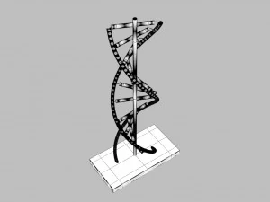 l&acirc;mpada led de DNA Modelo 3D
