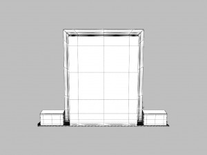 wooden hard massive bed Modelo 3D