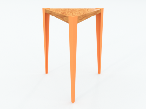 modern minimalistic stool 3D मॉडल