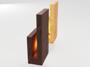 modern wood wall lamp 3D मॉडल