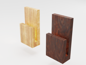 modern wood wall lamp 3D मॉडल