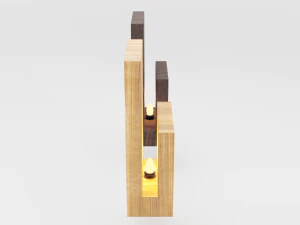 modern wood wall lamp 3D Model