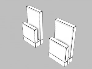 modern wood wall lamp 3D Model
