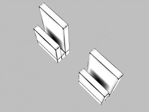 modern wood wall lamp 3D Model