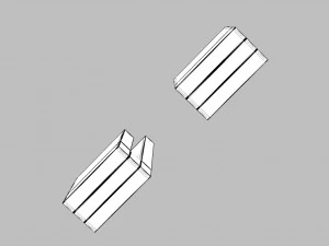 modern wood wall lamp 3D Model