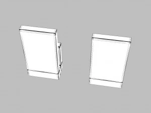 modern wood wall lamp 3D Model