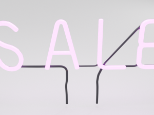 purple wall neon sign Modello 3D