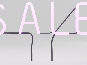 purple wall neon sign Modello 3D