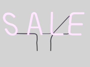 purple wall neon sign Modello 3D