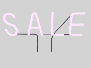 purple wall neon sign 3D Model