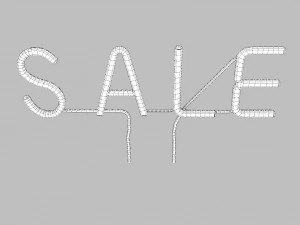 purple wall neon sign 3D Model