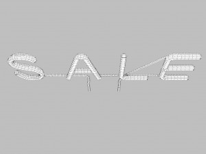 purple wall neon sign Modello 3D