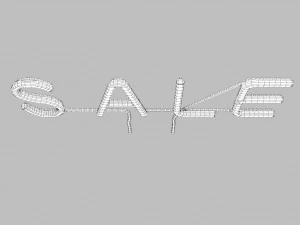 purple wall neon sign 3D Model